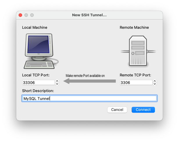 Creating an SSH Tunnel with SSH Commander